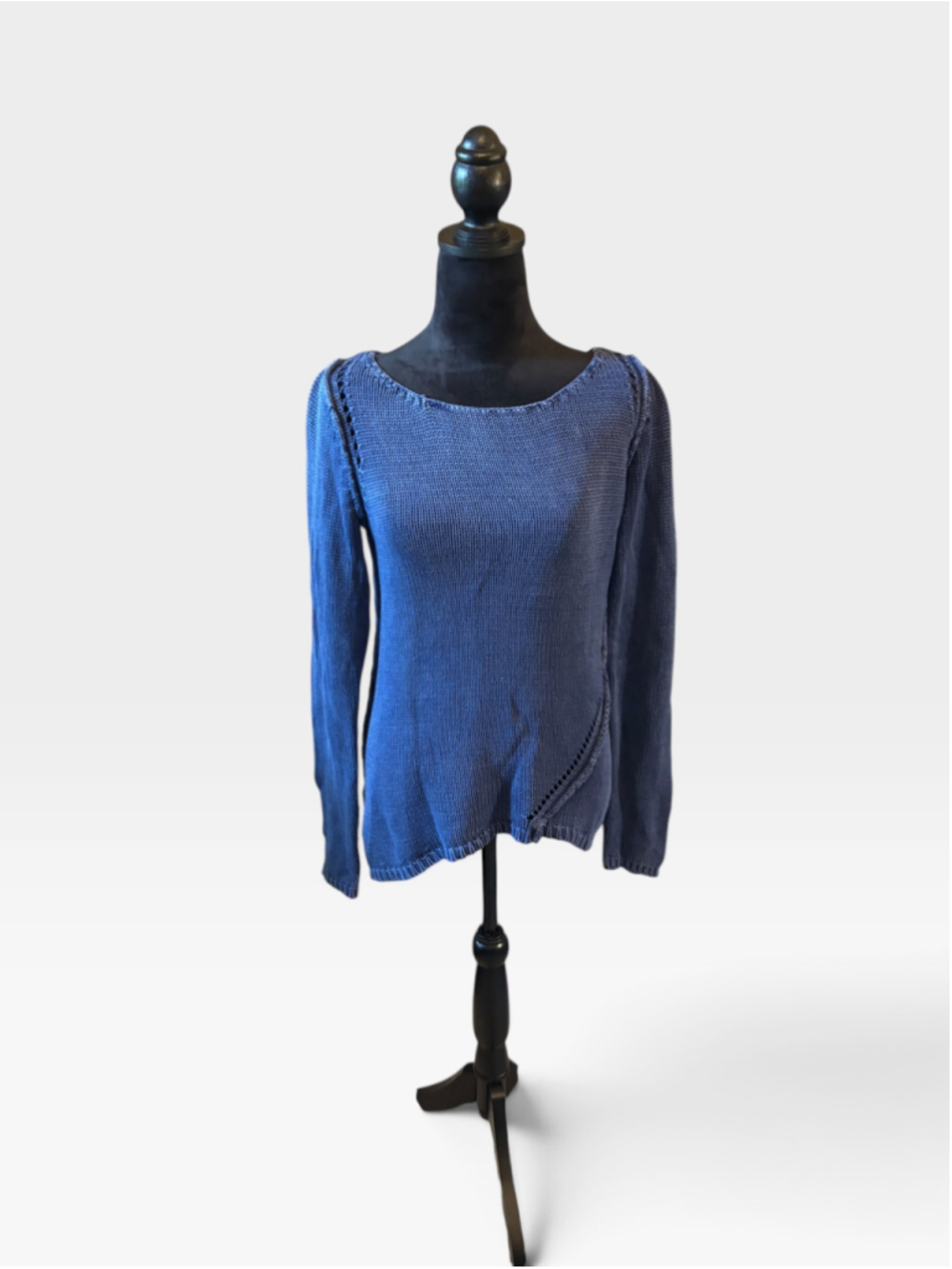 INC Long Blue Cotton Sweater - Size S